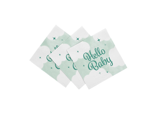 Hello Baby 20 Servietter - 3-lags - 33x33cm 