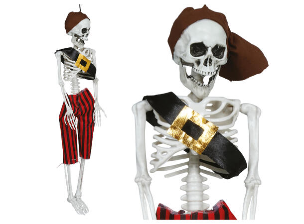 Hengende piratskjelett 1 Hengende figur - 40cm 