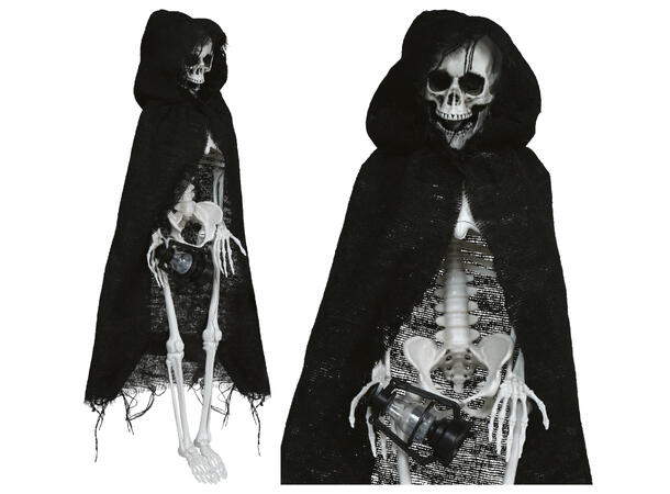 Hengende skjelett m /kappe 1 Hengende figur - 40cm 