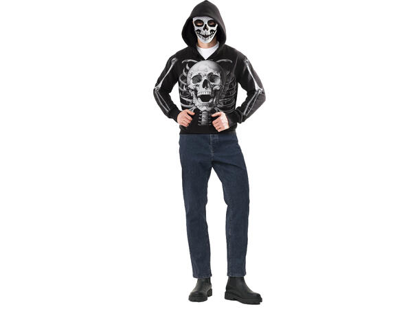 Hettegenser - Hodeskalle m/maske 1 Herrekostyme - Str 52-54 (L) 