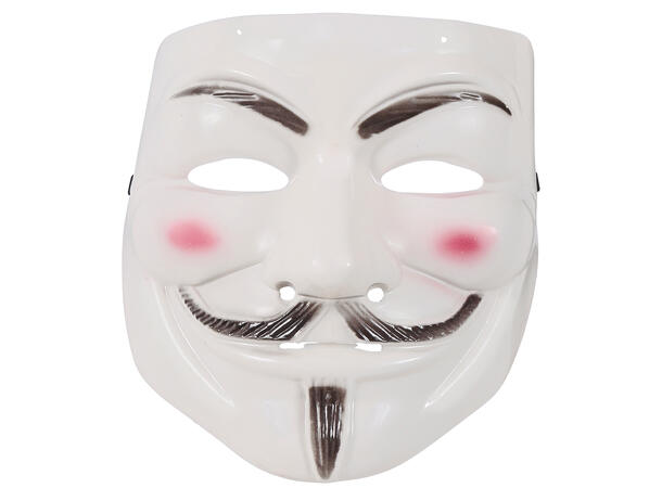 Hvit maske - Vendetta - Guy Fawkes 1 Maske i PVC 