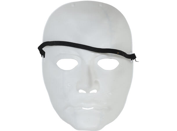 Hvit maske og blodig kniv 1 Maske og kniv i PVC 
