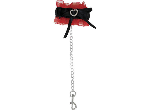 Håndjern med halsbånd og lenke 1 Sett til voksen 