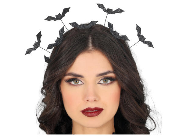 Hårbøyle med mange flaggermus - sort 1 Hårbøyle i PVC/Polyester 