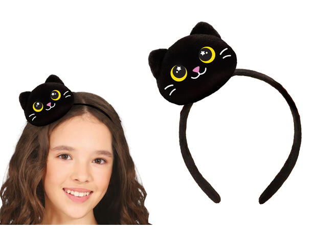 Hårbøyle til barn - Sort katt 1 Hårbøylse i plysj 
