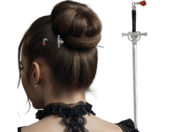 Hårnål - Gothic 1 stk i PVC - 19cm 