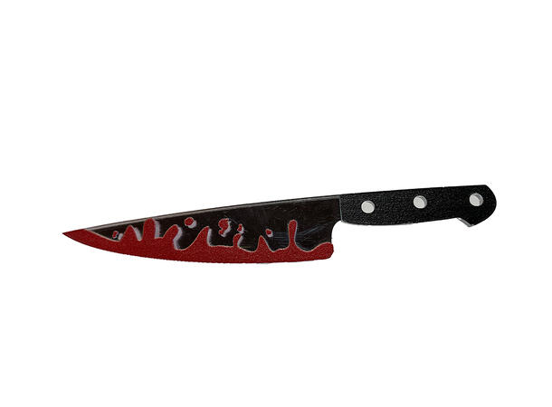 Hårspenne - Blodig kniv 1 Hårspenne i PVC 