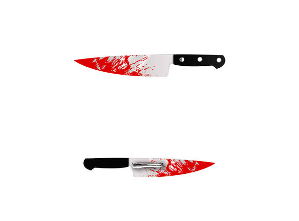 Hårspenne - Blodig kniv 1 Hårspenne i PVC 