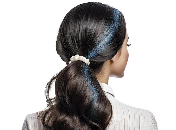 Hårspray glitter - Lyseblå 1 boks med hårspray - 125ml 