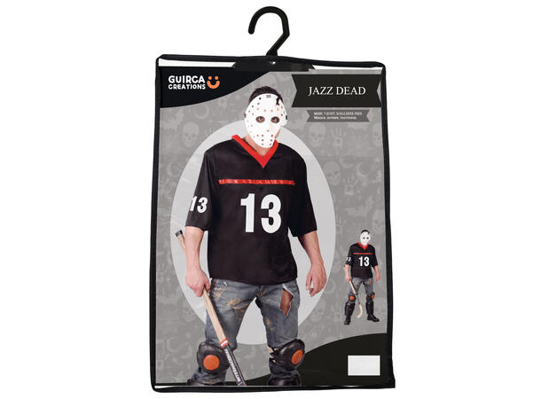 JAZZ Dead - Maske, skjorte, skuderputer 1 Herrekostyme - str 48-50 (M) 