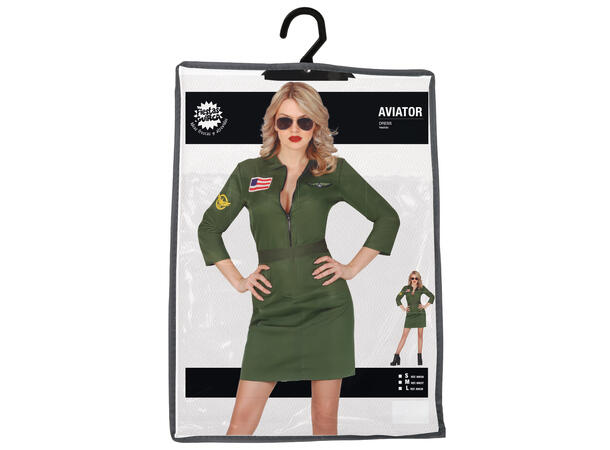 Jagerpilot - Dame 1 Damekostyme - str 38-40 (M) 