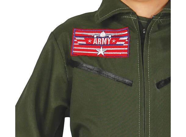 Jagerpilot barn 1 Barnekostyme til gutt - Str 5-6 År 