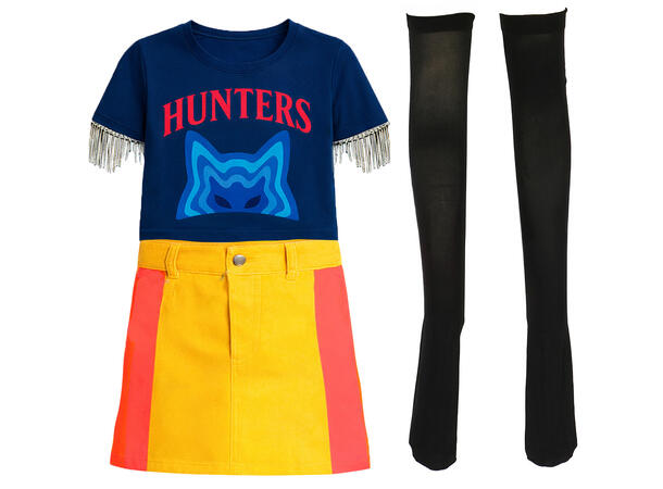 K-Pop - Hunter 1 Barnekostyme til jente - Str 7-9 År 