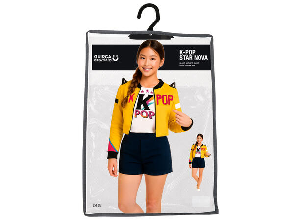 K-Pop - Nova 1 Barnekostyme til jente - Str 7-9 År 