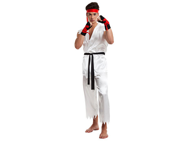 Karatekostume - Hvit 1 Herrekostyme - Str M/L 