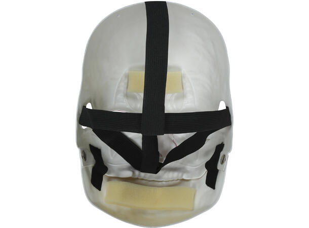 Klovnemaske - Hvit m/røde lepper 1 Maske i PVC 