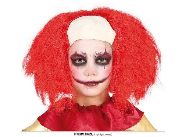 Klovneparykk til barn - Skallet/rødt hår 1 Parykk i syntetisk hår/vinyl 