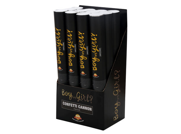 Konfettikanon - Gender Reveal - Blå 1 Konfettikanon m/papirkonfetti - 40cm 