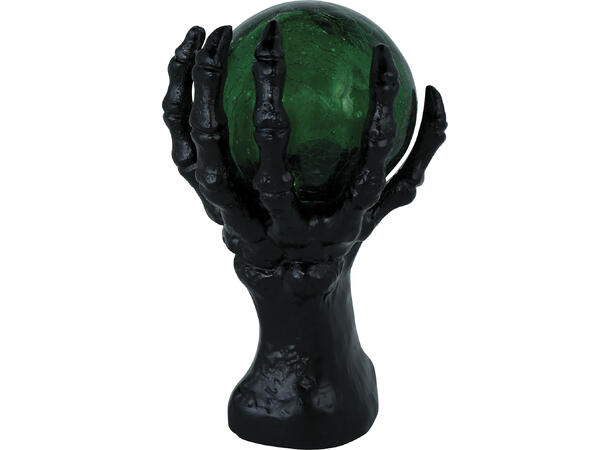 Krystallkule i hånd - Grønn m/Lys 1 Dekorasjon i harpiks - 14,5x8cm 