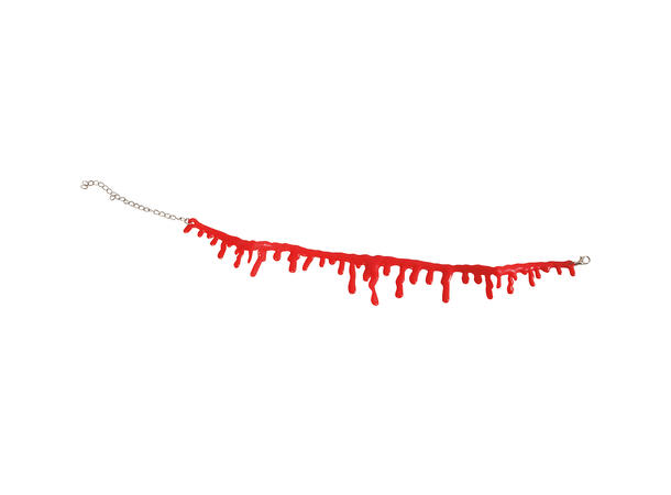 Kuttet hals - Blod 1 halskjede i latex 