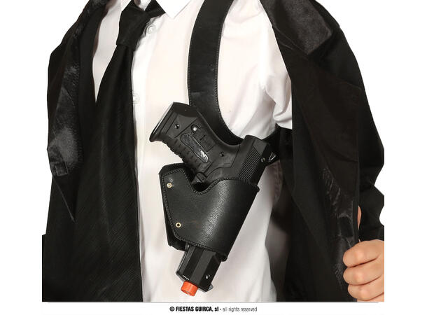 Lekepistol med skulderhylse - Sort 1 Lekepistol m/hylse til barn 
