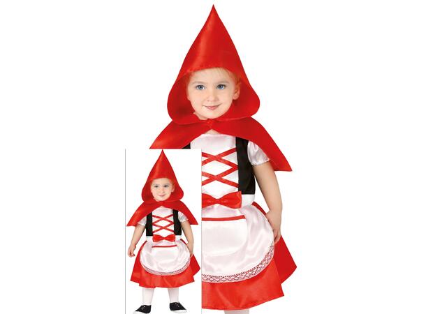 Lille Rødhette 1 Babykostyme til jente - Str 18-24 Mnd 