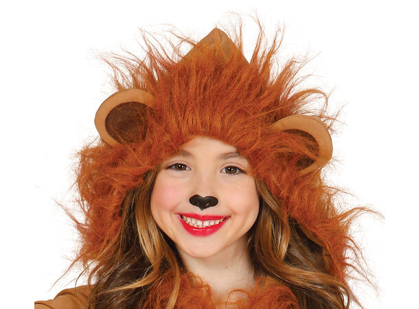 Løvekostyme jente - Kjole m/Hette 1 Barnekostyme til jente - Str 5-6 År 