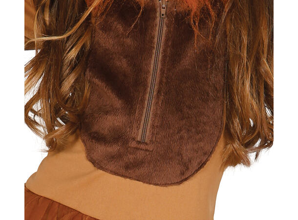 Løvekostyme jente - Kjole m/Hette 1 Barnekostyme til jente - Str 5-6 År 