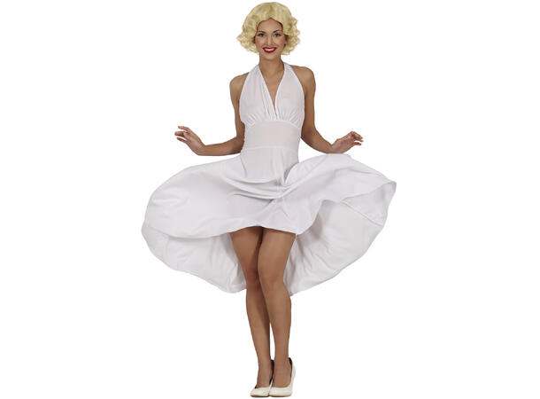 Marilyn kjole - Hvit 1 Damekostyme - str 38-40 (M) 