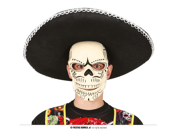 Maske - Day of The Dead - Skjelett 1 Maske i PVC 