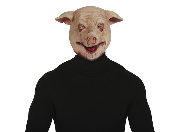 Maske - Heldekkende grisehode 1 Maske i Lateks 