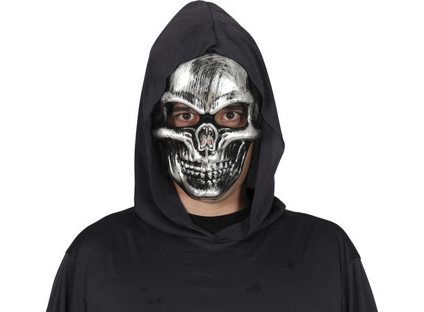 Maske Skjelett - Sort/sølv 1 Maske i PVC 