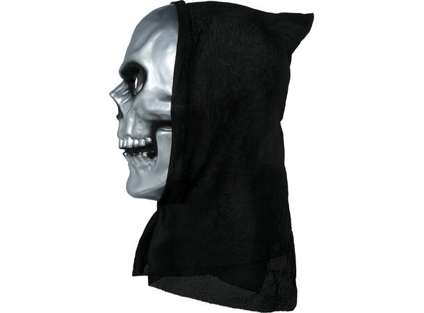 Maske med hette - Hodeskalle sølv 1 Maske med hette i PVC/polyester 