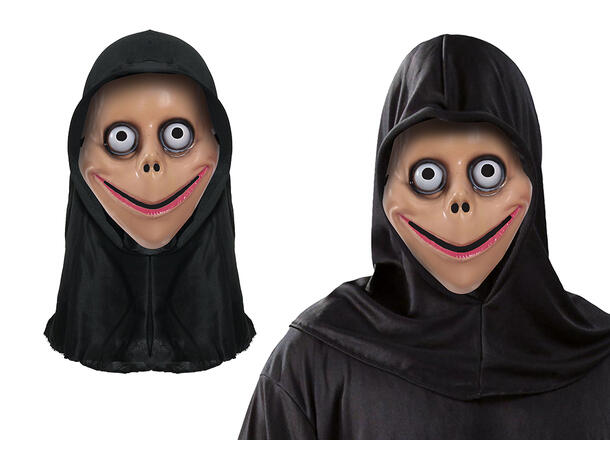 Maske med hette - Skummelt smil 1 Maske med hette i PVC/polyester 