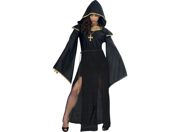Mørk prestinne - Dame 1 Kostyme til dame - 42-44 (L) 