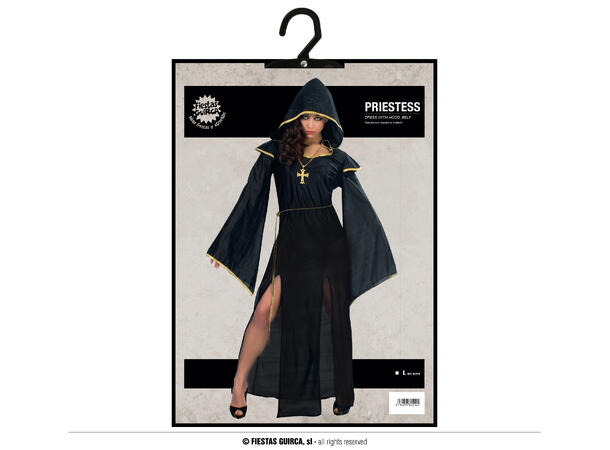 Mørk prestinne - Dame 1 Kostyme til dame - 42-44 (L) 