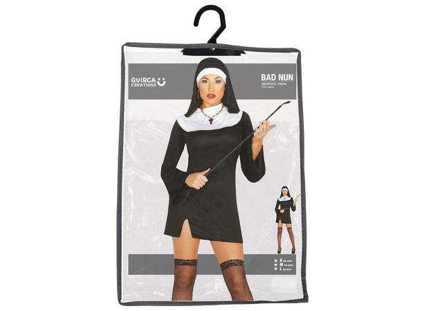 Nonnekostyme - Sort kort 1 Damekostyme - str 38-40 (M) 