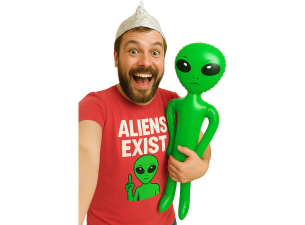 Oppblåsbar alien - Grønn 1 Oppblåsbar dekorasjon - 85cm 