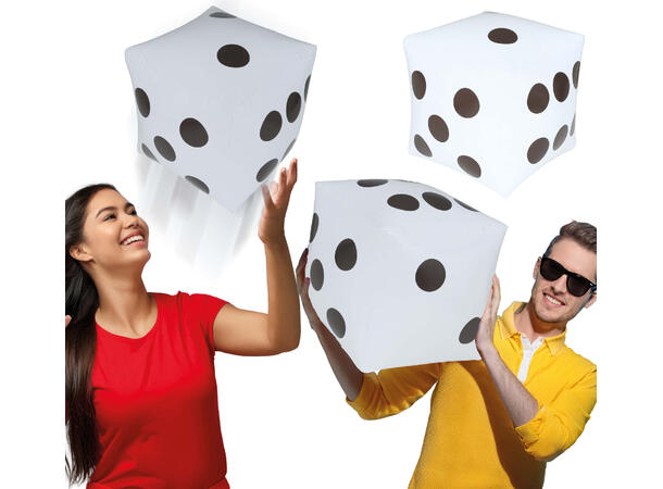 Oppblåsbare terninger - Hvit 2 Oppblåsbare terninger - 30x30cm 