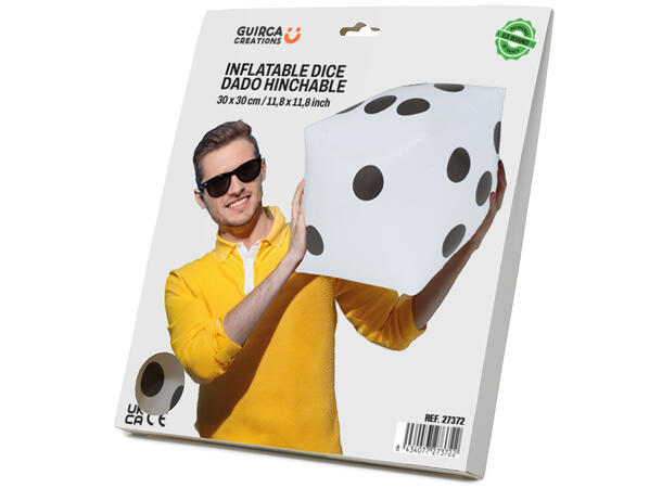 Oppblåsbare terninger - Hvit 2 Oppblåsbare terninger - 30x30cm 