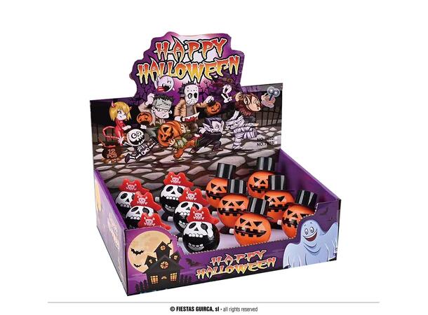 Opptrekkbare figurer - 2 ass Halloween Display med 12 figurer - 7cm 