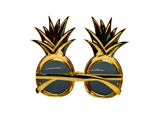 Partybriller - Annanas - Gull 1 Par briller i plast 