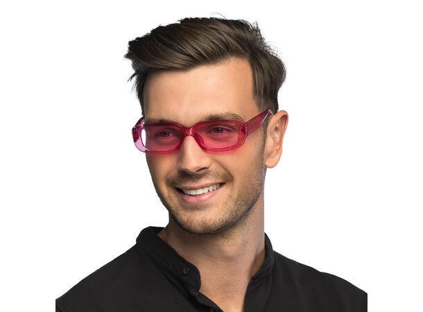 Partybriller - Rosa - Techno 1 Par briller i plast 
