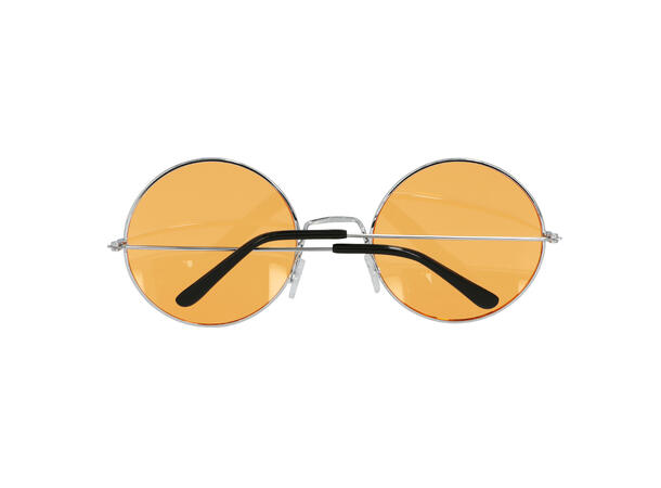 Partybriller runde - Hippie Oransje - XL 1 Par briller i plast 