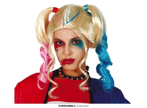 Parykk - Fargerik med fletter 1 Parykk i syntetisk hår 