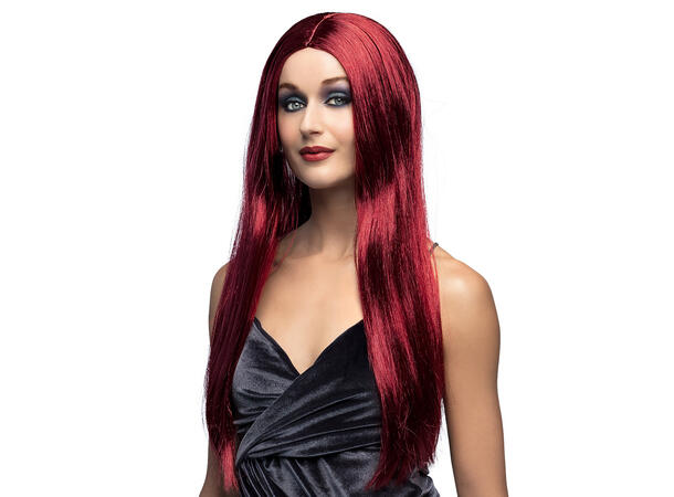 Parykk -  Witch - Dyp rød lang 1 Dameparykk - Onesize 