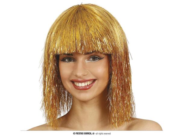 Parykk halvlang m/lugg - Gull 1 Parykk i syntetisk hår/PVC 