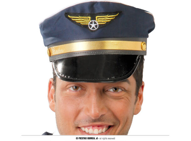 Pilotlue - Flykaptein 1 Lue til mann - Onesize 