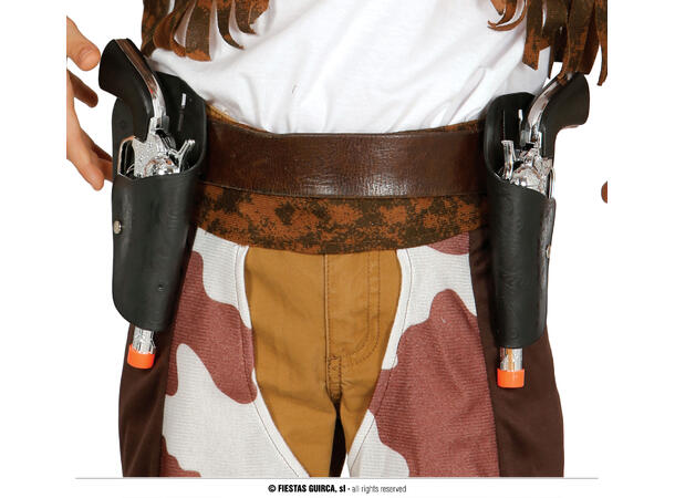 Pistolbelte med to revolvere - Barn 1 Belte og 2 pistoler i plast 