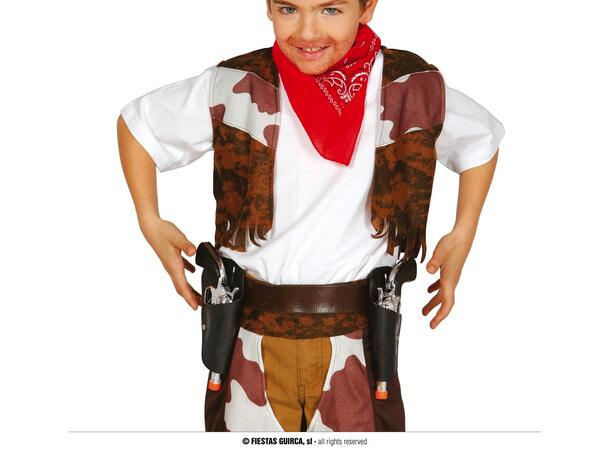 Pistolbelte med to revolvere - Barn 1 Belte og 2 pistoler i plast 